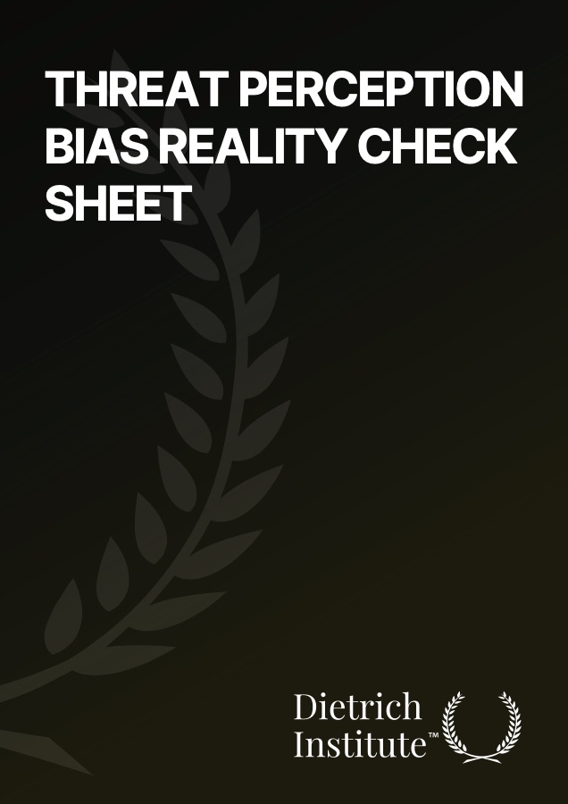 Threat Perception Bias Reality Check worksheet cover