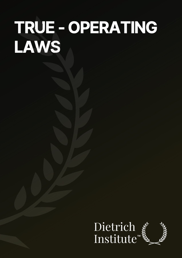 TRUE Operating Laws worksheet cover